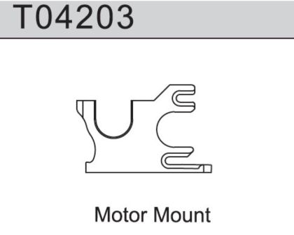 TeamC Aluminium Motorhalterung TM4V2 1:10 4WD Comp. Buggy