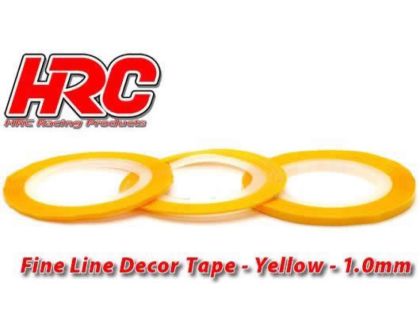 HRC Racing Feines Liniendekor-Klebeband 1.0mm x 15m Gelb Metallic 15m