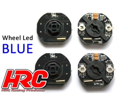 HRC Racing Lichtset 1/10 TC/Drift LED Räder LED 12mm Hex Blau