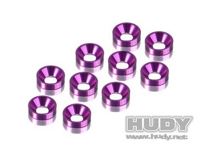 HUDY Alu Unterlegscheibe M3 für Senkkopfschrauben violet
