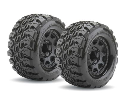 Jetko King Cobra Belted Extreme Reifen auf schwarzen 2.8 Felgen 12mm