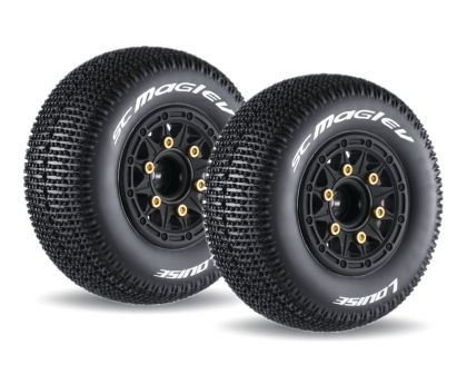 LOUISE SC Maglev Reifen soft auf Felge schwarz mit tauschbare Radmitnehmer