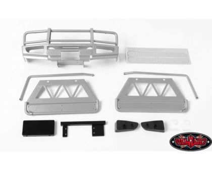 RC4WD Trifecta Front Bumper Sliders and Side Bars for Land Cruise Silver