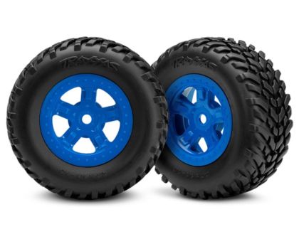 Traxxas Reifen auf Felge SCT blau