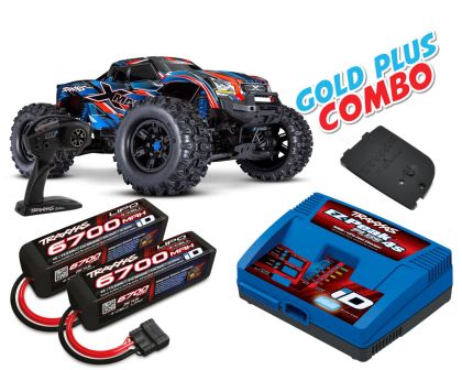 Traxxas X-Maxx 8S blau Belted Gold Plus Combo