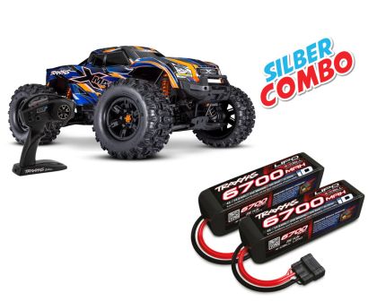 Traxxas X-Maxx 8S orange Belted Silber Combo