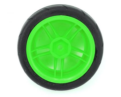 Traxxas Split Spoke Reifen auf Felgen verklebt grün hinten