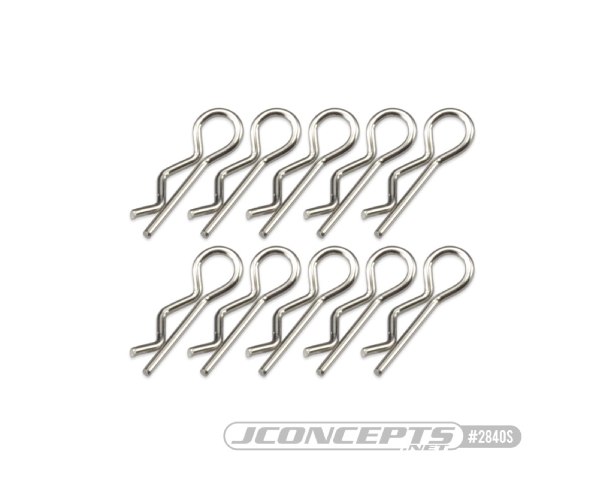 JConcepts compact angled body clips silver 2840S JCO2840S - MK Racing RC Car  Shop