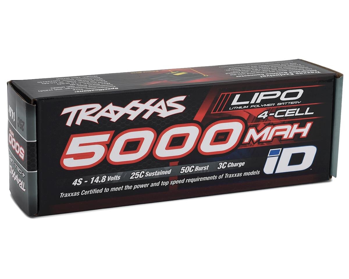 Traxxas LIPO Akku 5000mAh 14.8V 4 Zellen 25C mit Traxxas iD Stecker  TRX2889X 2889X - MK Racing RC Car Shop